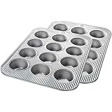 USA Pan Bakeware Muffin Pan, 12-Well, Set of 2, Aluminized Steel