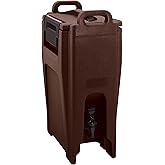 Cambro UC500131 Ultra Camtainer Beverage Carrier, Insulated Plastic, 5-1/4 Gallon, Dark Brown, NSF Case of 1