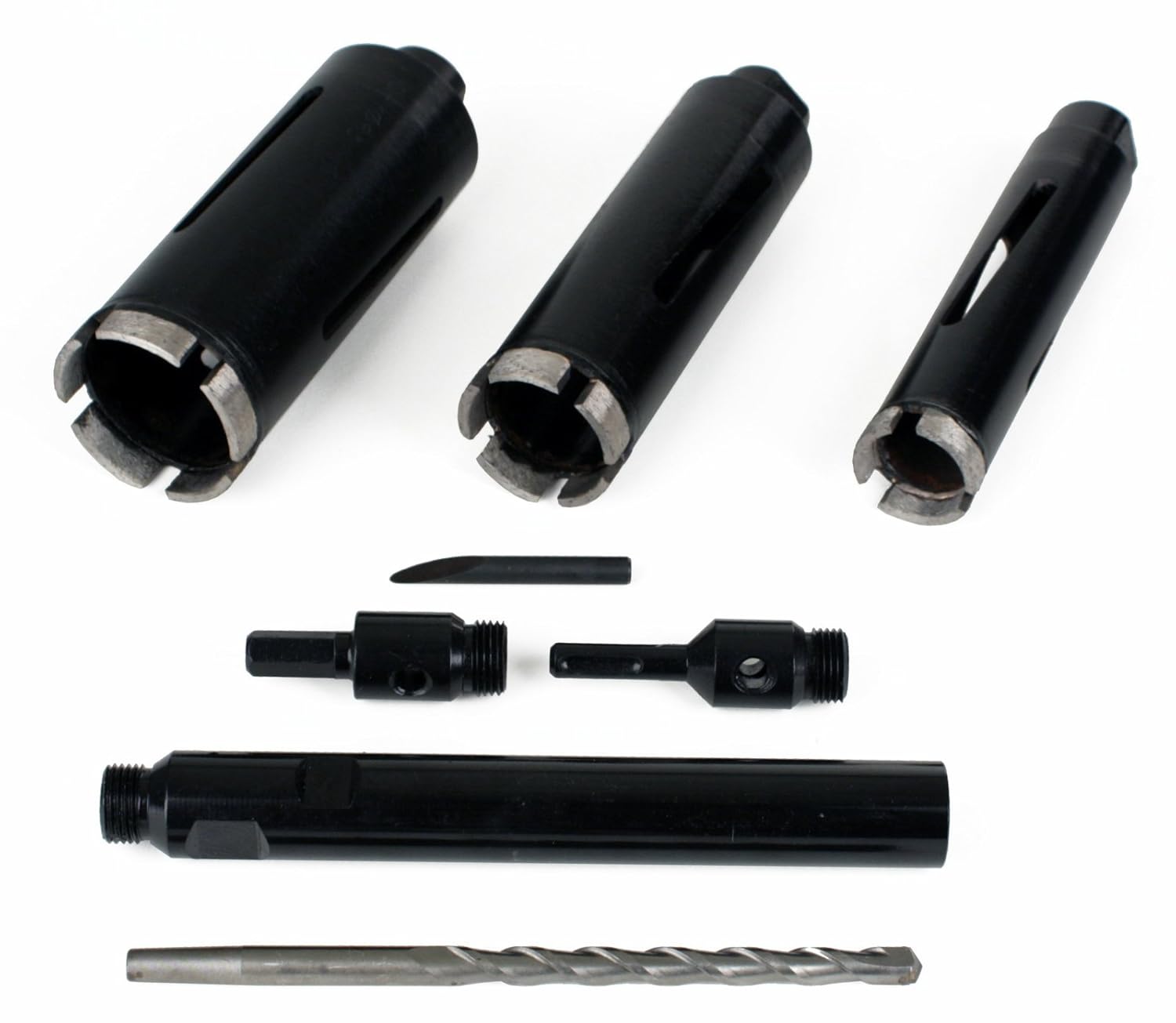 Steel Dragon Tools 3Piece 1.5" to 2.5" Dry Diamond Core Drill Bit Kit