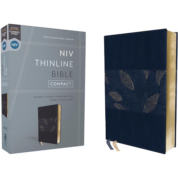 NIV, Thinline Bible, Leathersoft, Blue, Red Letter, Comfort Print