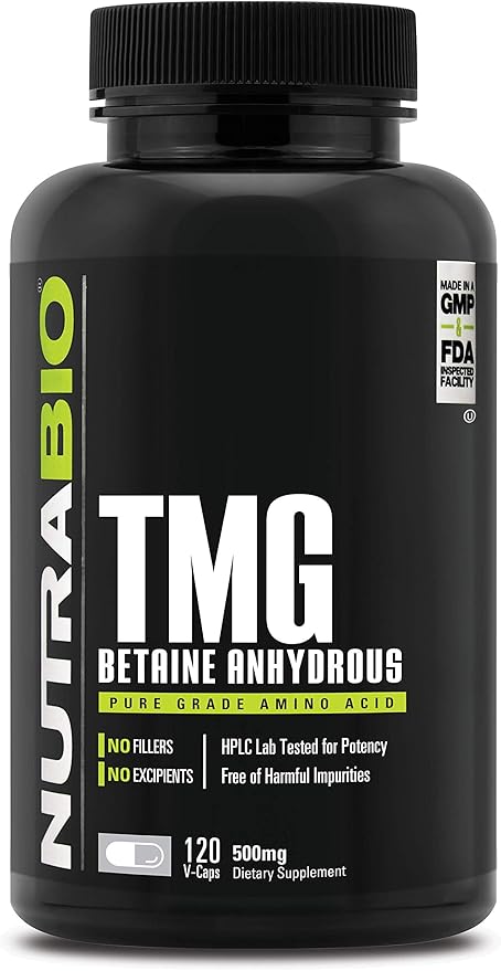 Amazon Com Nutrabio Trimethylglycine Tmg Betaine 500mg Pure Grade Amino Acid 1 Vegetable Capsules Health Personal Care
