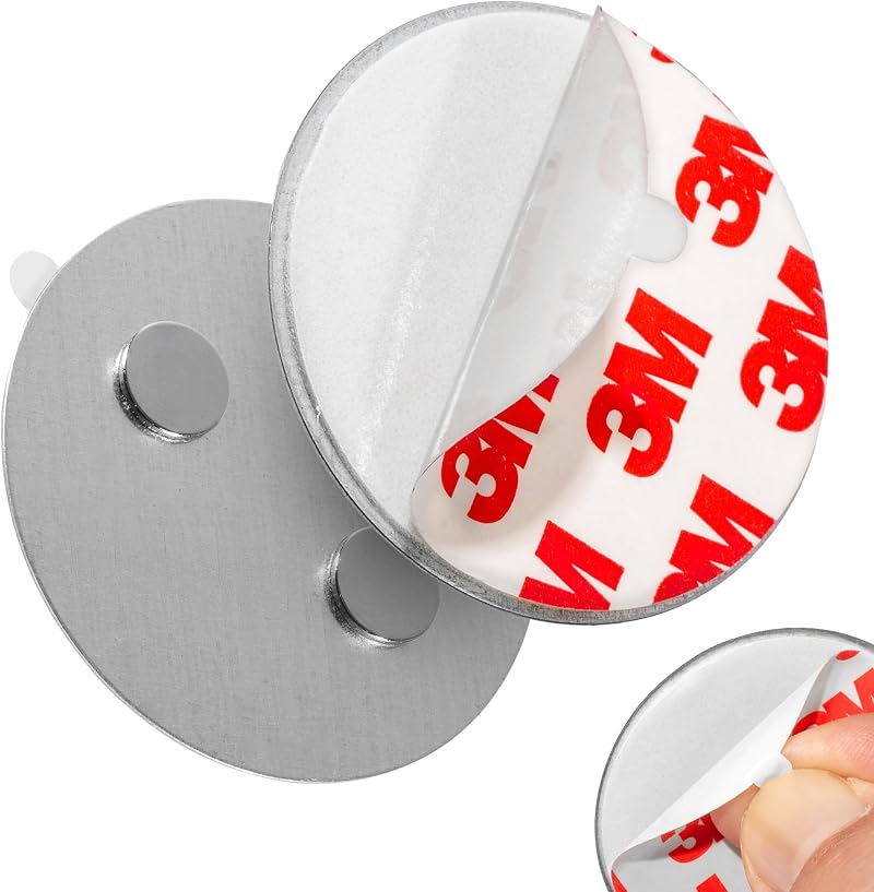 ECENCE 3pcs Magnetic Smoke Detector Mounts Ø50mm Adhesive Pads