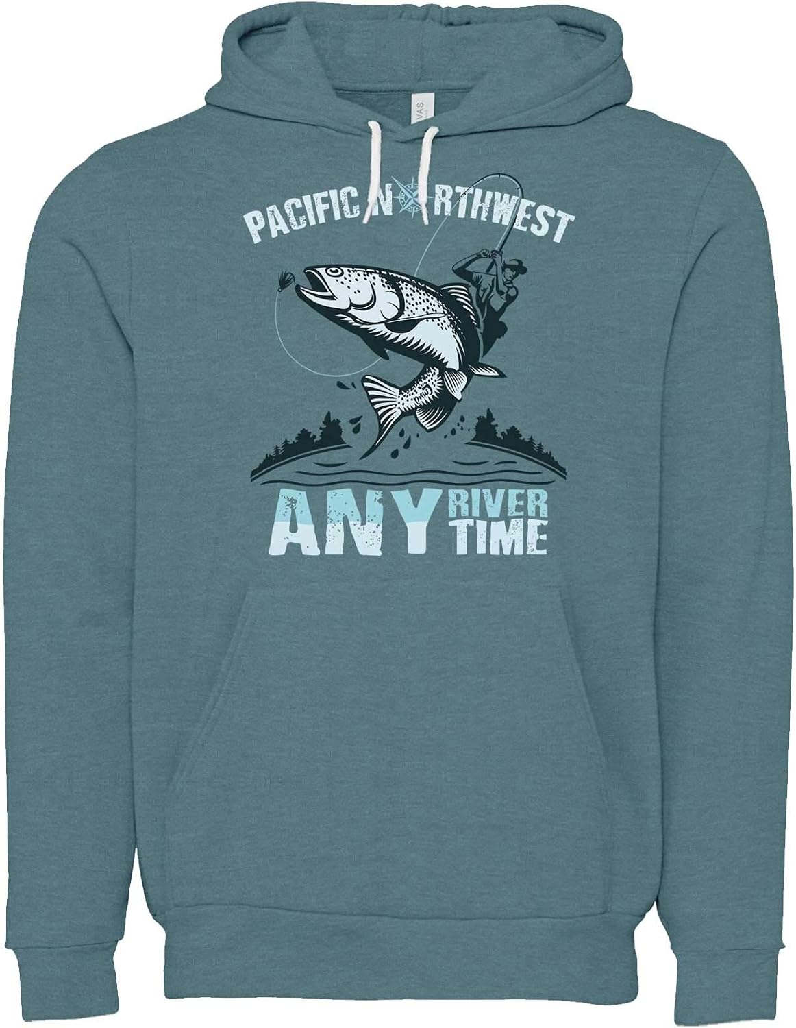 Pacific Northwest Hoodie Any River Fishing Pullover Premium PNW