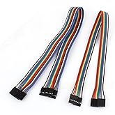 uxcell A14061000ux0624 40cm 2.54 mm 5 Pin Female to Female F/F Jumper Cable Connector 5 Pcs (Pack of 5)
