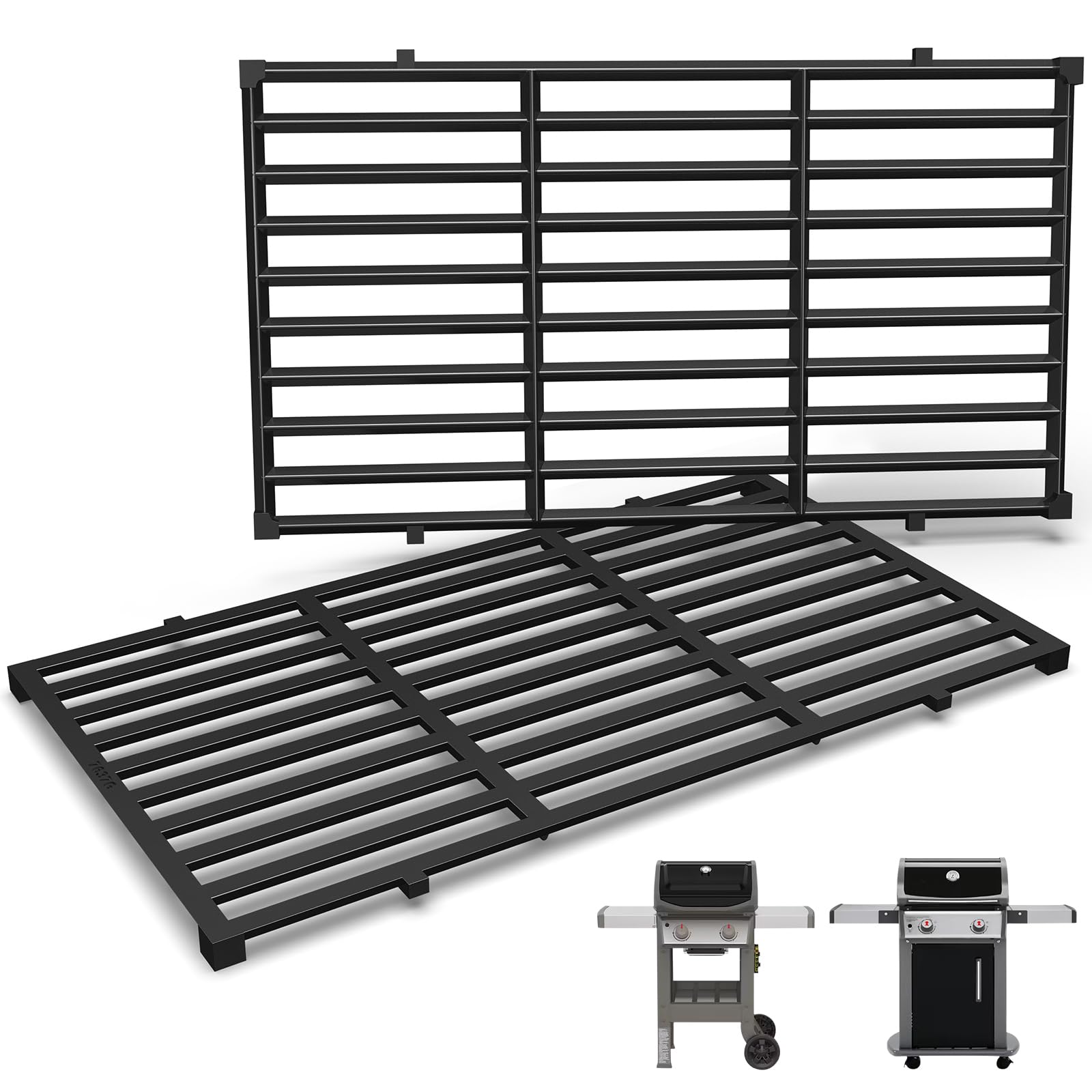 Grill Parts for Weber Spirit E210, Spirit II E210, E/S220, 17.5" Grill Grates for Weber Spirit 200 Series Grills with Front Control, Porcelain Enameled Cast Iron Grate for Weber Spirit 2 E-210, E220 Image