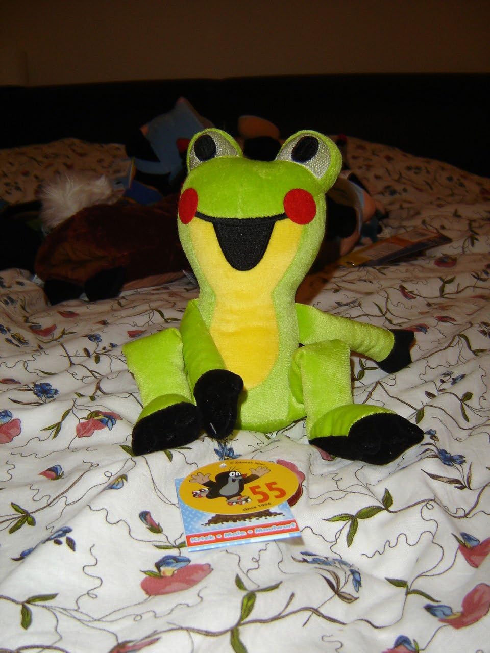 Frog / 19 cm Tall / Mole's Friend / Plush Stuffed Toy Handmade in Czech Republic / Frosh / Zabka / Béka / 19cm / 45919A