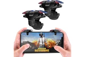 YEVIOR [1 Pair ] Mobile Game Controller Trigger for iPhone Android, PUBG Cellphone Gaming Joystick 4 Fingers Operation, with 