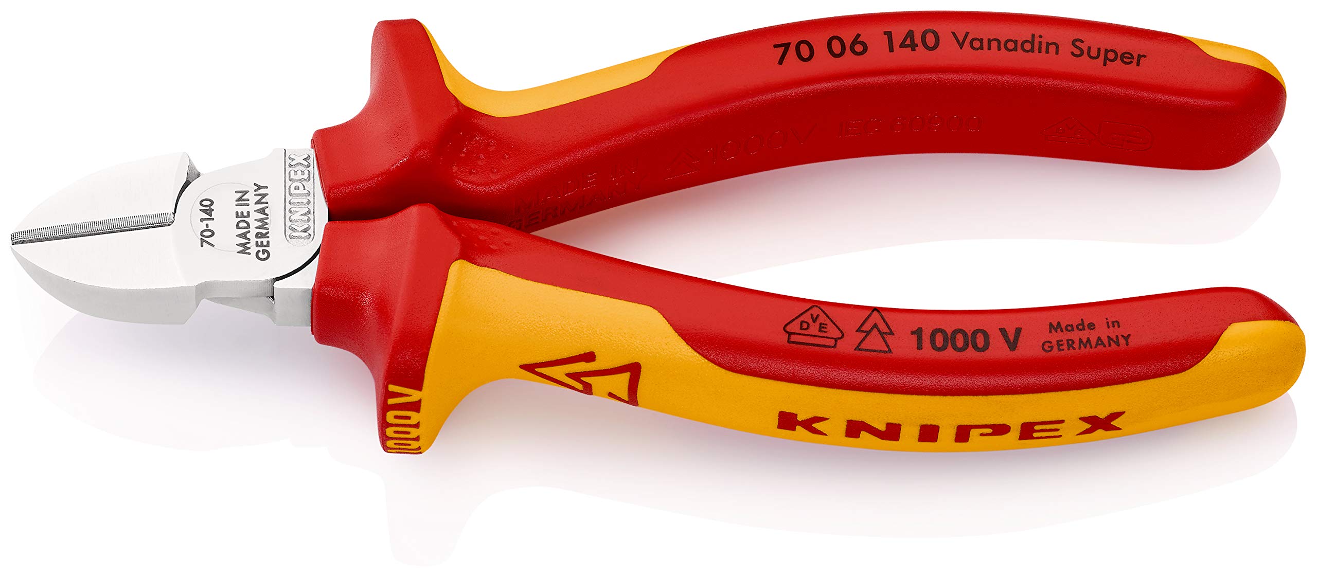 Knipex 70 06 140 Diagonal Cutter 5,51" chrome plated/VDE-tested
