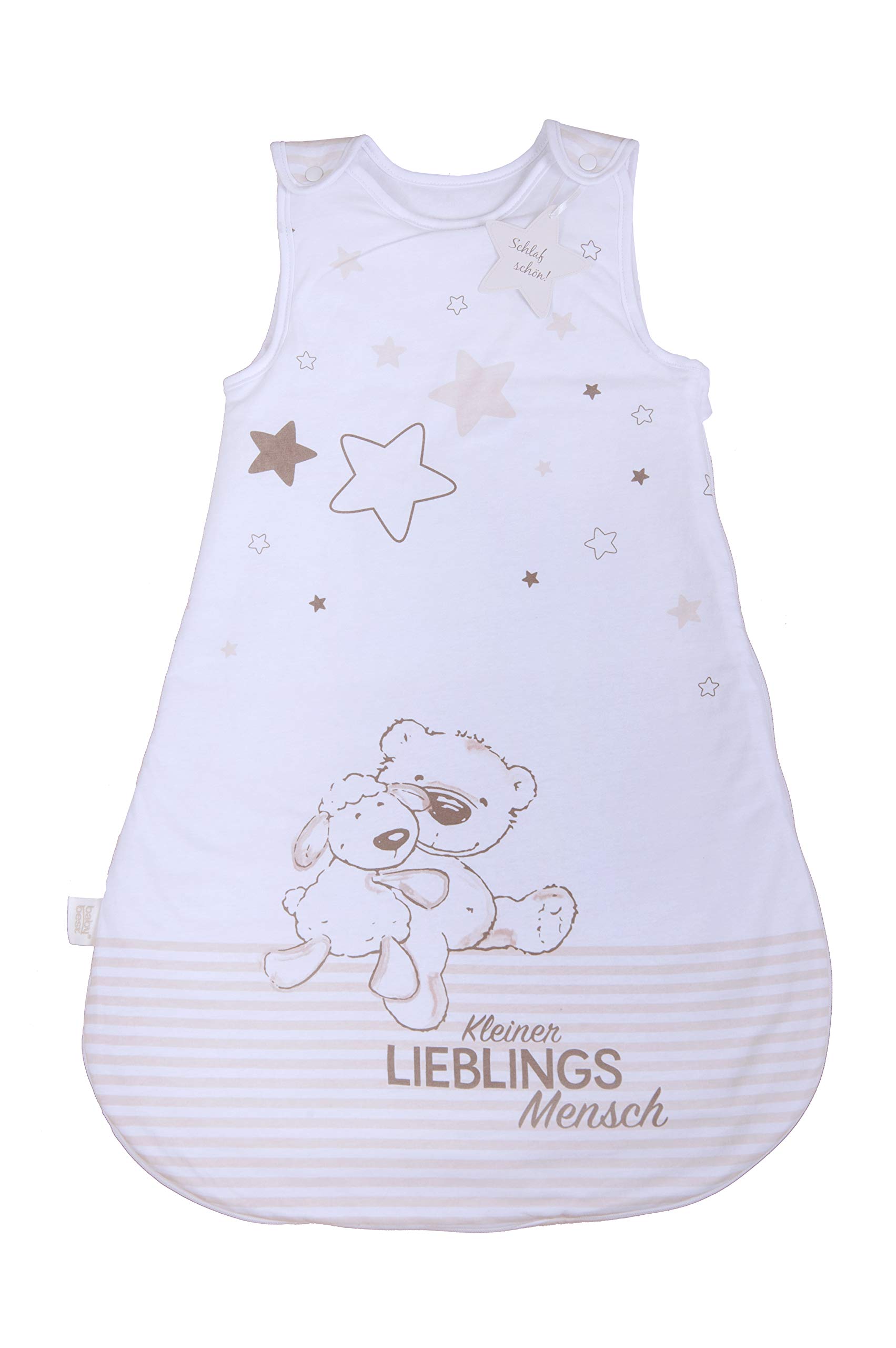 Herding Baby Best Baby-Sleeping Bag, Kleiner Lieblingsmensch Motif, 90 cm, Allround Zipper and Snap Buttons, White