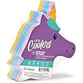 Cool Coolers by Fit & Fresh Kids Lunch Box Ice Packs, Slim Shaped Freezer Pack for Lunch Bags and Coolers 4 Pack Unicorn Mult