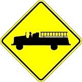 Amazon.com: FIRE TRUCK CROSSING ZONE new street sign: Home & Kitchen