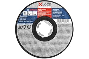 BOSCH TCWX1S450 4-1/2 In. x .045 In. X-LOCK Metal/Stainless Fast Cutting Abrasive Wheel 60 Grit Compatible with 7/8 In. Arbor Type 1A (ISO 41) for Applications in Metal, Stainless Steel Cutting