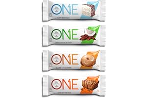 ONE Protein Bars, Best Sellers Variety Pack, Gluten Free Protein Bars with 20g Protein and 1g Sugar, Pantry Staples, 2.12 oz (12 Count)