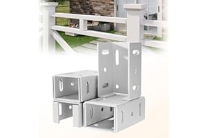 LEVENDOR Aluminum Fence Bracket for Vinyl Fencing,Fence Bracket Used for Connecting Panel to Post,Vinyl Fence Brackets Fit 2.75in Rails,Heavy Duty Metal Fence Bracket Vinyl Fence Parts(6Pcs & 60screws)