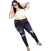 City Chic Plus Size Jeans, Asha JoJo Distressed Detail Crop Jean