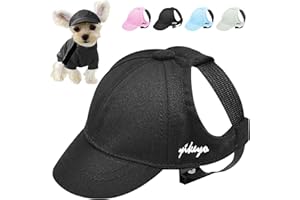 PINKTIE PerfectPet PawGuard Baseball Cap - Sun Protection Hat for Dogs with Ear Holes & Adjustable Strap, Fits Small to Large Dogs