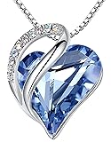 Necklaces for Women, Infinity Love Birthstone Heart