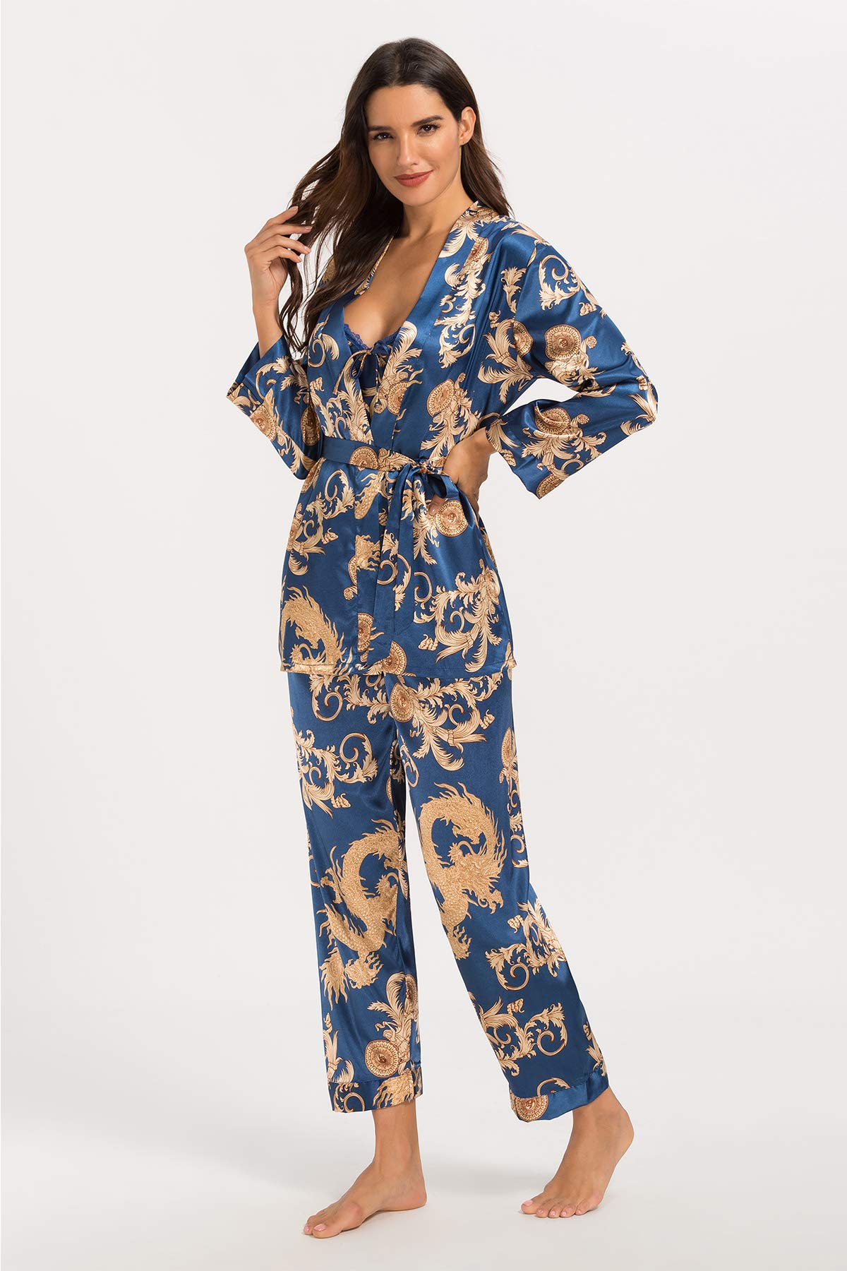 Floral Silky Pj Sets