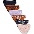 Amazon Essentials Women's Cotton Bikini Brief Underwear (Available in Plus Size), Pack of 6