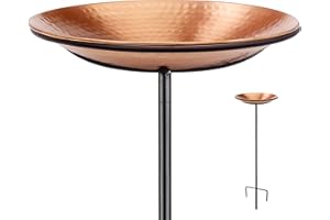 Good Directions Dimpled Copper Bird Bath on Garden Pole 13"
