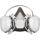 3M Half Facepiece Disposable Respirator Assembly 53P71, NIOSH, Large | Organic Vapor/P95 Respiratory Protection (OV/P95), Permanently Attached Cartridges, 1 Unit