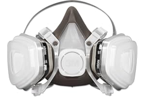 3M Half Facepiece Disposable Respirator Assembly 53P71, NIOSH Approved, Organic Vapor/P95 Respiratory Protection (OV/P95), Large, Permanently Attached Cartridges, 1 Unit