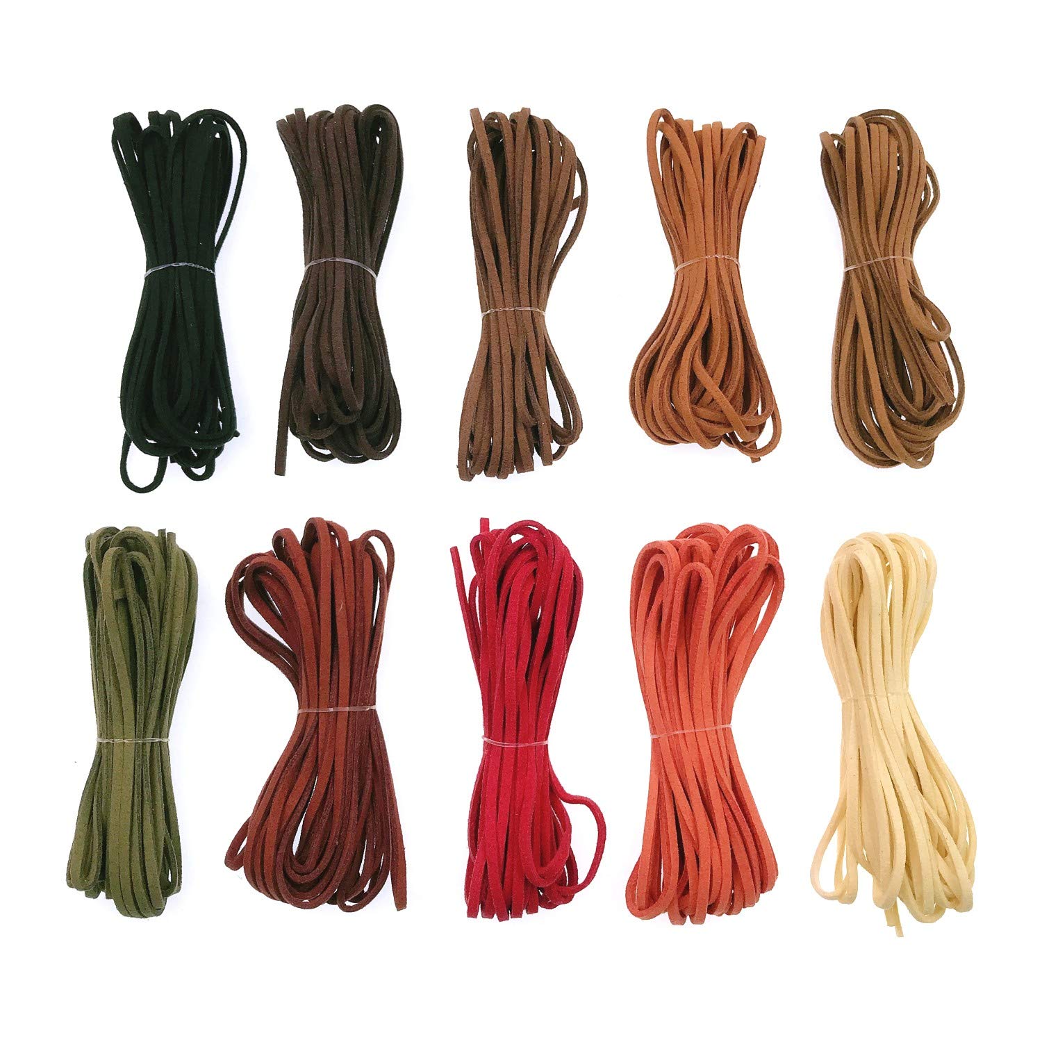 JZK 10 x 5 Meter faux suede cord thread string 2.5mm leather cord string for handmade craft DIY necklace bracelet jewellery making dream catcher