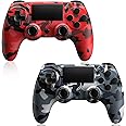 KDYGPDCT 2 Pack Wireless Controller for PS4,Remote Controller with 6-Axis Motion Sensor, Sensitive Touch Pad, Built-in Speaker & Headphone Jack, Compatible with PlayStation 4/Pro/Slim/PC