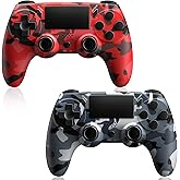 KDYGPDCT 2 Pack Wireless Controller for PS4,Remote Controller with 6-Axis Motion Sensor, Sensitive Touch Pad, Built-in Speaker & Headphone Jack, Compatible with PlayStation 4/Pro/Slim/PC