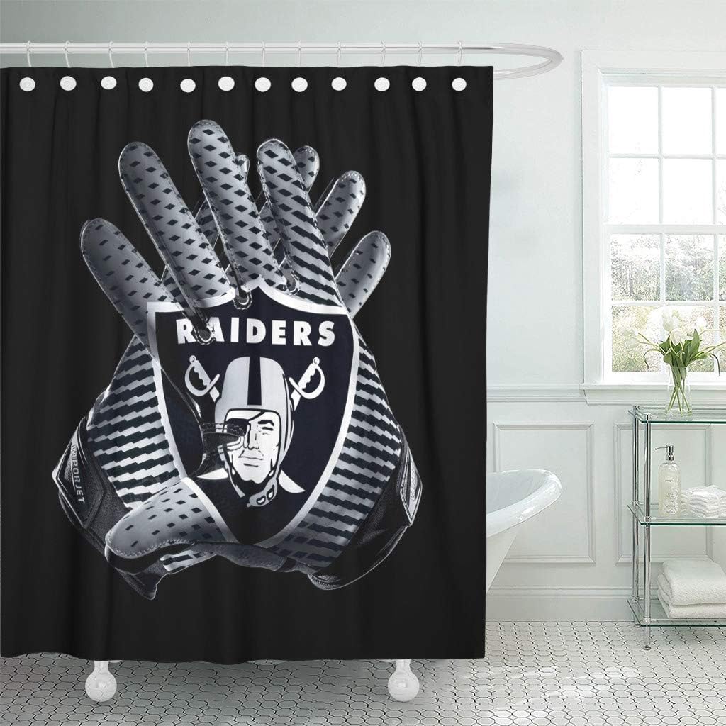 Amazon Com Ladble Rugby Decor Shower Curtain Set With Hooks