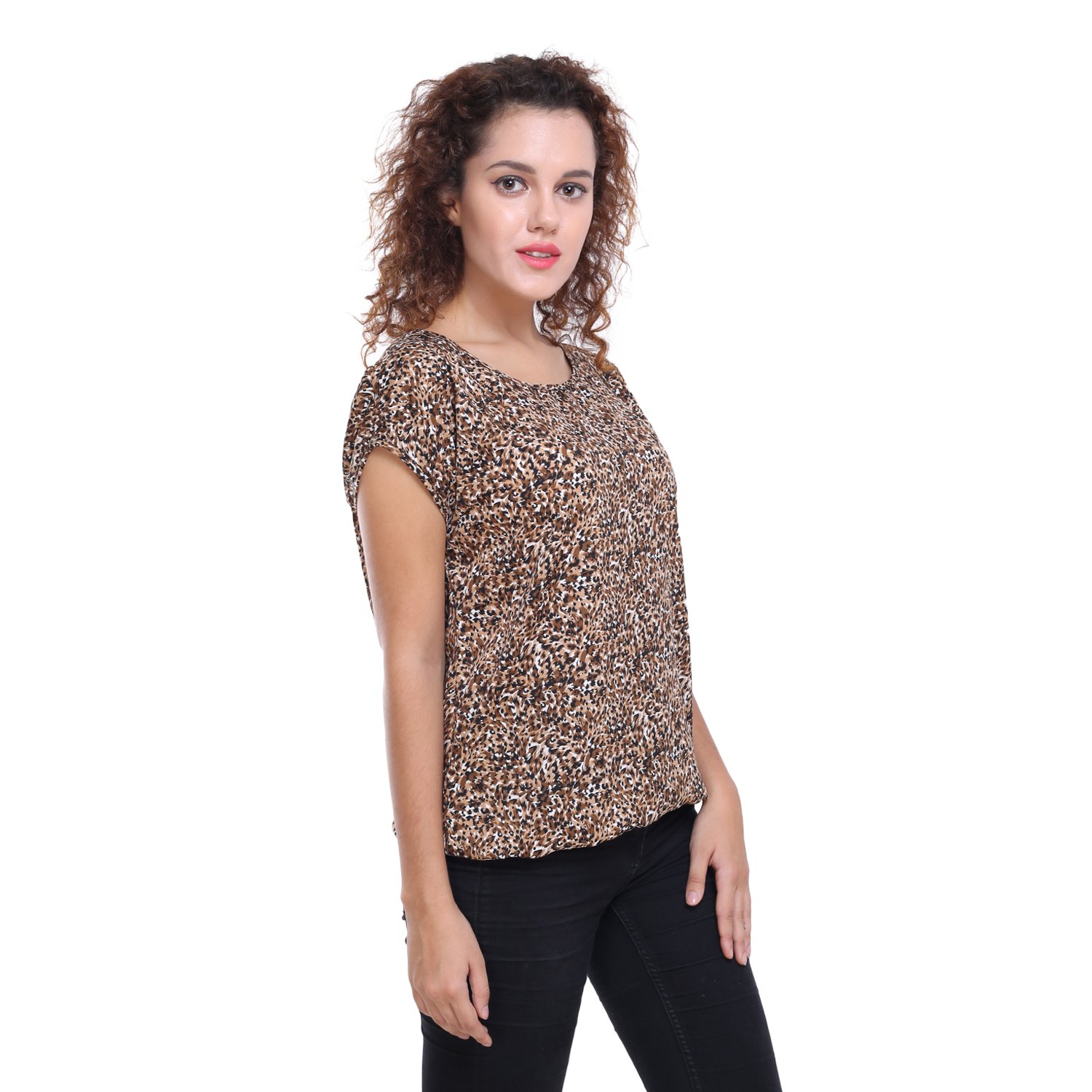 deewa brown printed top
