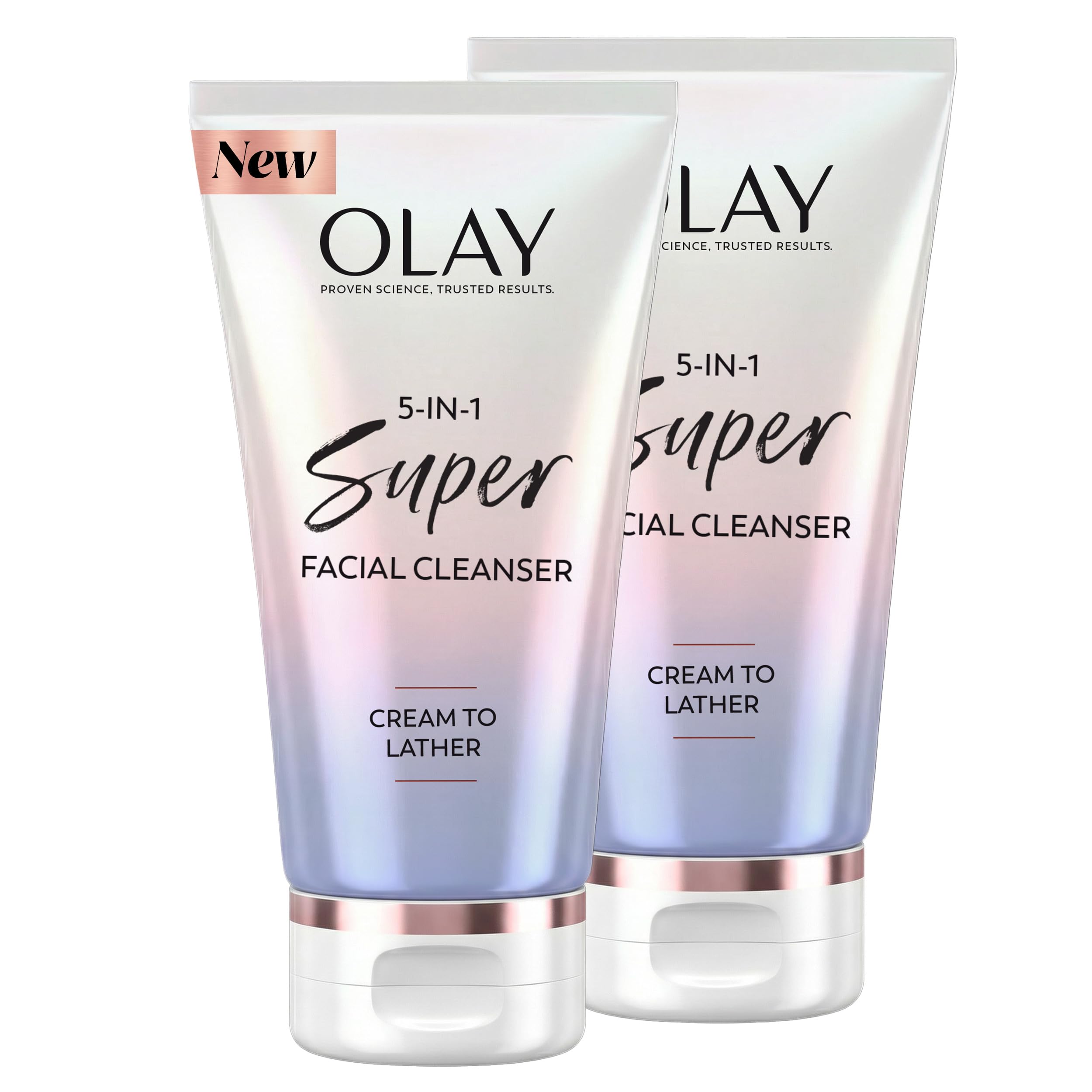 Olay Super Face Wash, Advanced Deep Clean Facial Cleanser & Hydrating Formula for All Skin Types, Makeup Remover, Enhances Mo
