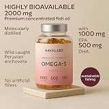 AAVALABS Omega 3 2000mg per day 120 capsules 60 days EPA DHA view 2