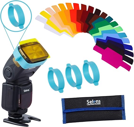 Selens Universal Flash Gels Lighting Filter Combination Kits for