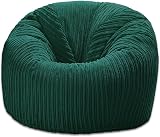 Beautiful Beanbags Childrens Jumbo Cord Beanbag Chair Teal Ready Filled