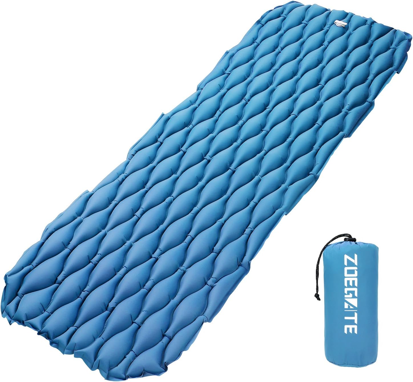 Zoegate Inflatable Sleeping Mat, Ultralight Sleeping Pad Folding Camping Air Mattress Inflatable Roll Mat Compatible Hammock Tent sleeping bag Hiking, Traveling Beach Lawn