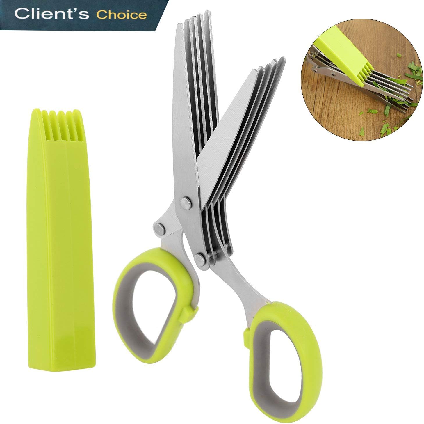 Latest Herb Scissors Good Grip Kitchen Herbs Shears 5 Blade Security