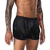 FIROTTII Men's 3 inch Satin Boxers Silk Satin Sleep Lounge Shorts Pajamas Bottom