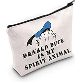 LEVLO Duck Cosmetic Makeup Bag - Lover's Gift, Zipper Pouch, Spirit Animal Design (Duck Spirit Animal)