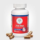 Vital Beat, Cardiovascular Support Supplement – with CoQ10, Flaxseed, Grape Seed, Turmeric & Taurine – 90 Capsules – Heart, Circulation & Cholesterol Support