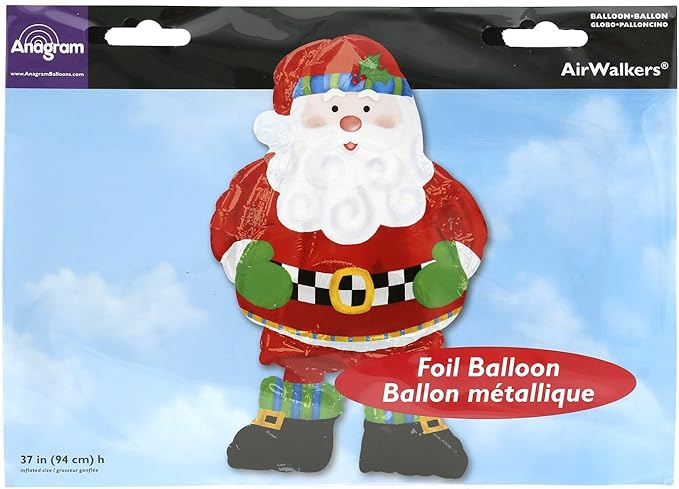 Immagine Babbo Natale 94.Anagram Pallone Foil Airwalker 37 94 Cm Whimsical Santa Multicolore Amazon It Casa E Cucina
