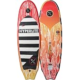 HYPERLITE Landlock 5.9 Premium Wakesurf Board for Beginners &amp; Larger Riders | High-Buoyancy Longboard Shape, Bio3 Foam Core, Catch-Free Rolled Rails, Non-Slip Eva Traction Deck