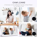 ARENTI 2.5K 5Ghz Wifi Baby Monitor with Two Cameras, 8H Battery view 2