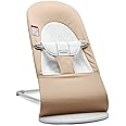BabyBjörn Bouncer Balance Soft, Beige/Gray, Woven/Jersey | 2-in-1 Adjustable Baby Bouncer Seat and Toddler Chair, Newborn to Toddler (8-29 lbs), 4 Positions, Lightweight & Portable