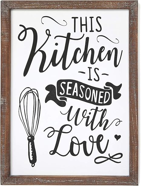 Amazon Com Sany Dayo Home This Kitchen Is Seasoned With Love Wall Signs 16 X 12 Inches Rustic Real Wood Framed Hanging Art For Home And Kitchen Farmhouse Decor Everything Else sany dayo home this kitchen is seasoned with love wall signs 16 x 12 inches rustic real wood framed hanging art for home and kitchen farmhouse decor