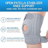 AVIDDA Knee Support 2 Pack Open Patella with 3 Straps Grey view 4