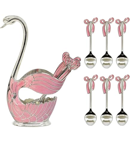 QXXSJ Ensemble De Tasses à Café En Porcelane Avec Cullères Et Support