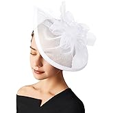 AQOKKA Women Fascinators Hats Flower Fascinators with Headband and Clip Tea Party Headwear for Women and Girls