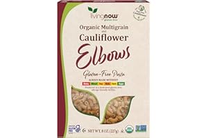 NOW FOODS NOW, Living NOW, NOW Natural Foods, Organic Multigrain and Cauliflower Elbows Gluten Free Pasta, Made Without Dairy, Wheat, Soy, Nuts, Corn or Eggs, 8 oz