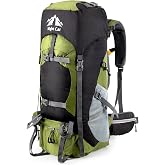 Night Cat Hiking Backpacks 70L Camping Backpacking Packs for Men Women Lightweight Outdoor for Mountaineering Traveling, No Internal Frame